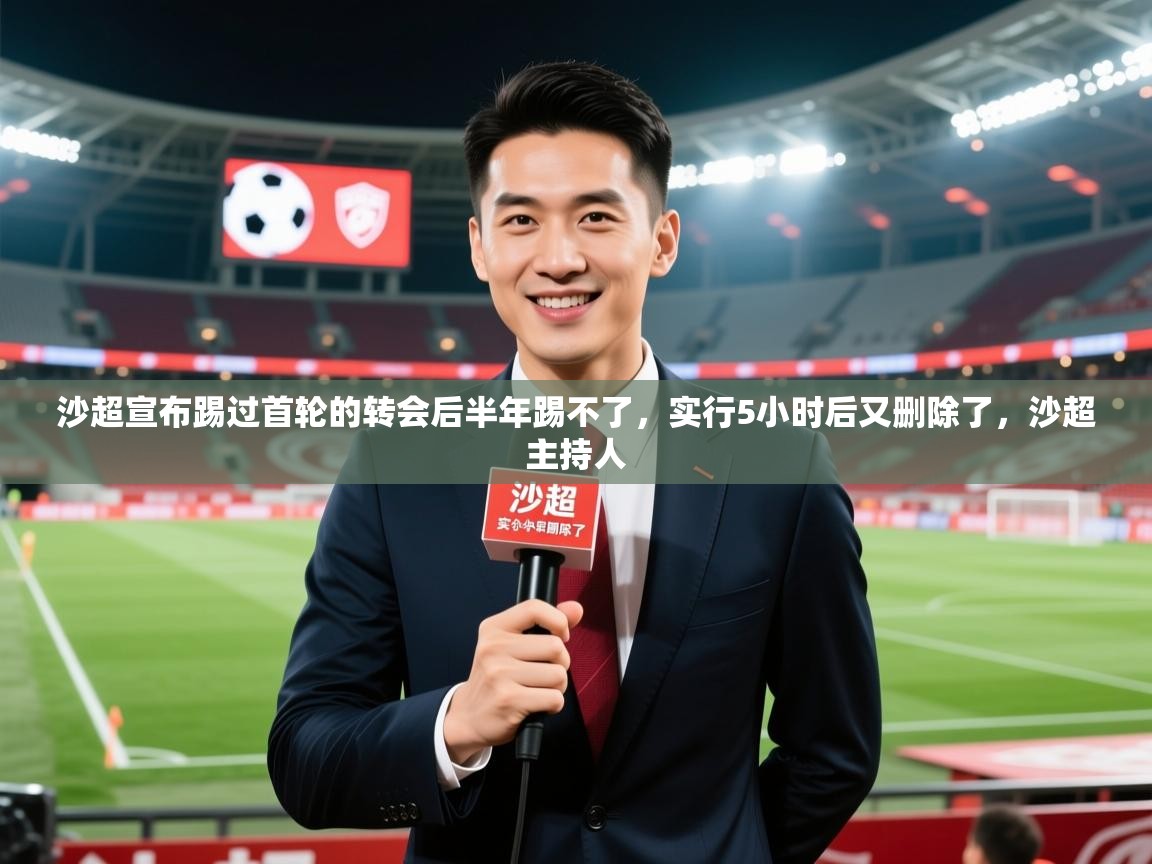 2025米兰体育网页版登录沙超宣布踢过首轮的转会后半年踢不了，实行5小时后又删除了，沙超主持人